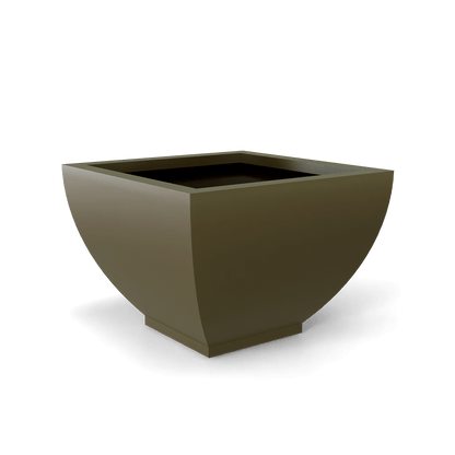 Kathryn Square Fiberglass Planter in Matte Bronze