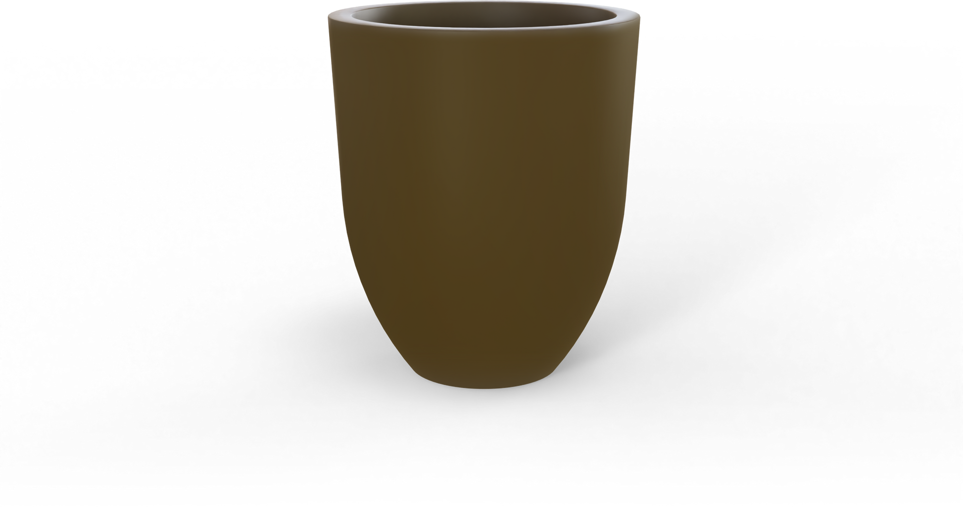 Valencia Round Fiberglass Planter in Matte Bronze
