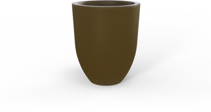 Valencia Round Fiberglass Planter in Matte Bronze