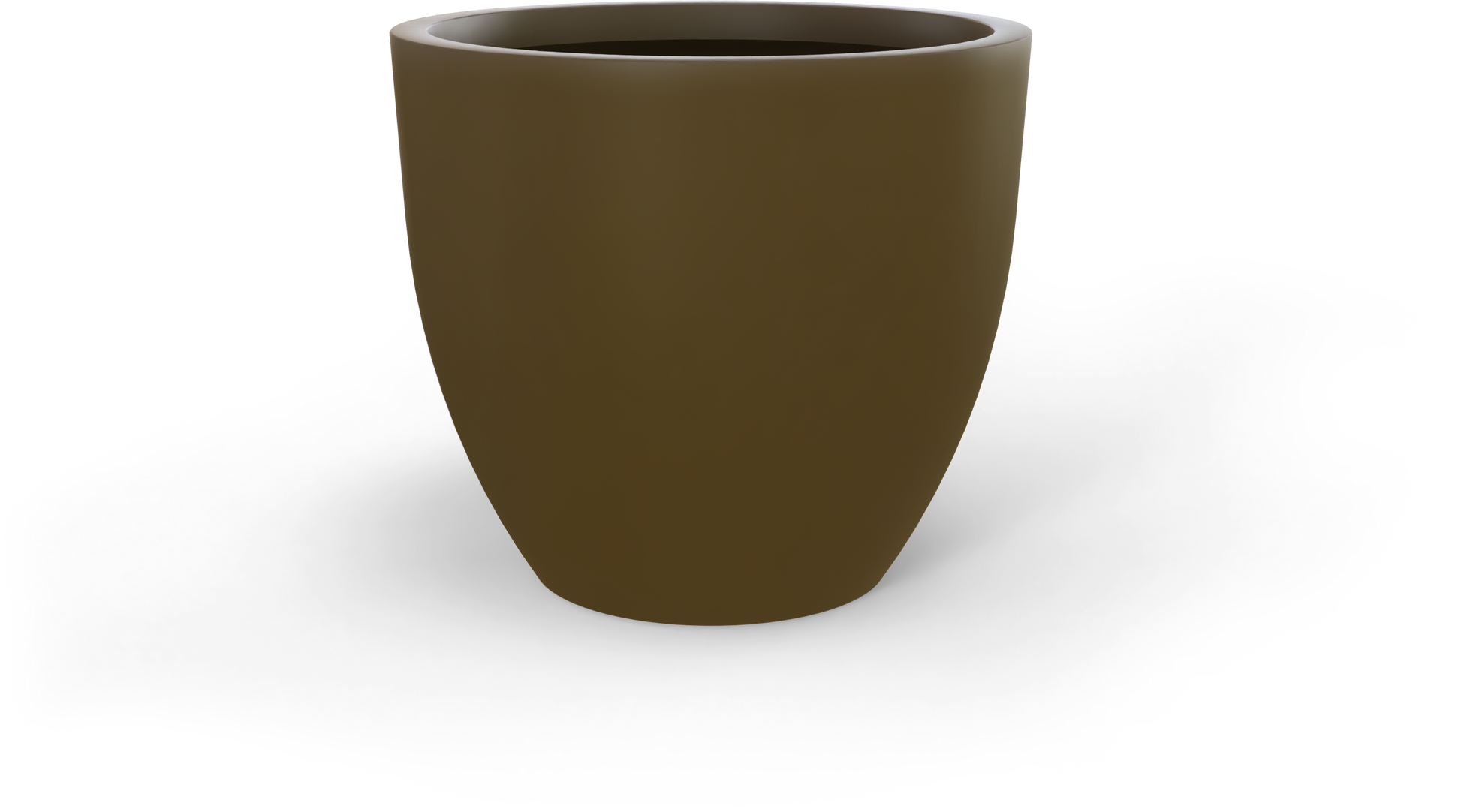 Wannsee Round Fiberglass Planter in Matte Bronze