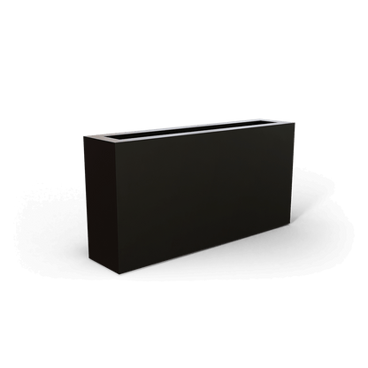 Camoux Rectangular Fiberglass Planter in Matte Black