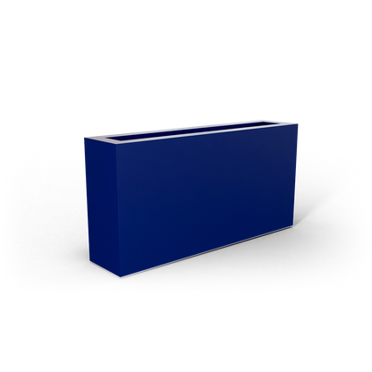 Camoux Rectangular Fiberglass Planter in Matte Cobalt Blue