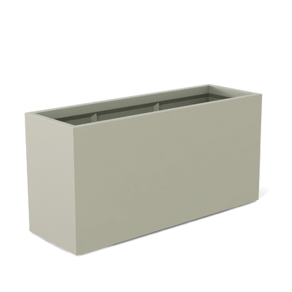 Tolga Rectangular Fiberglass Planter in Satin Beige