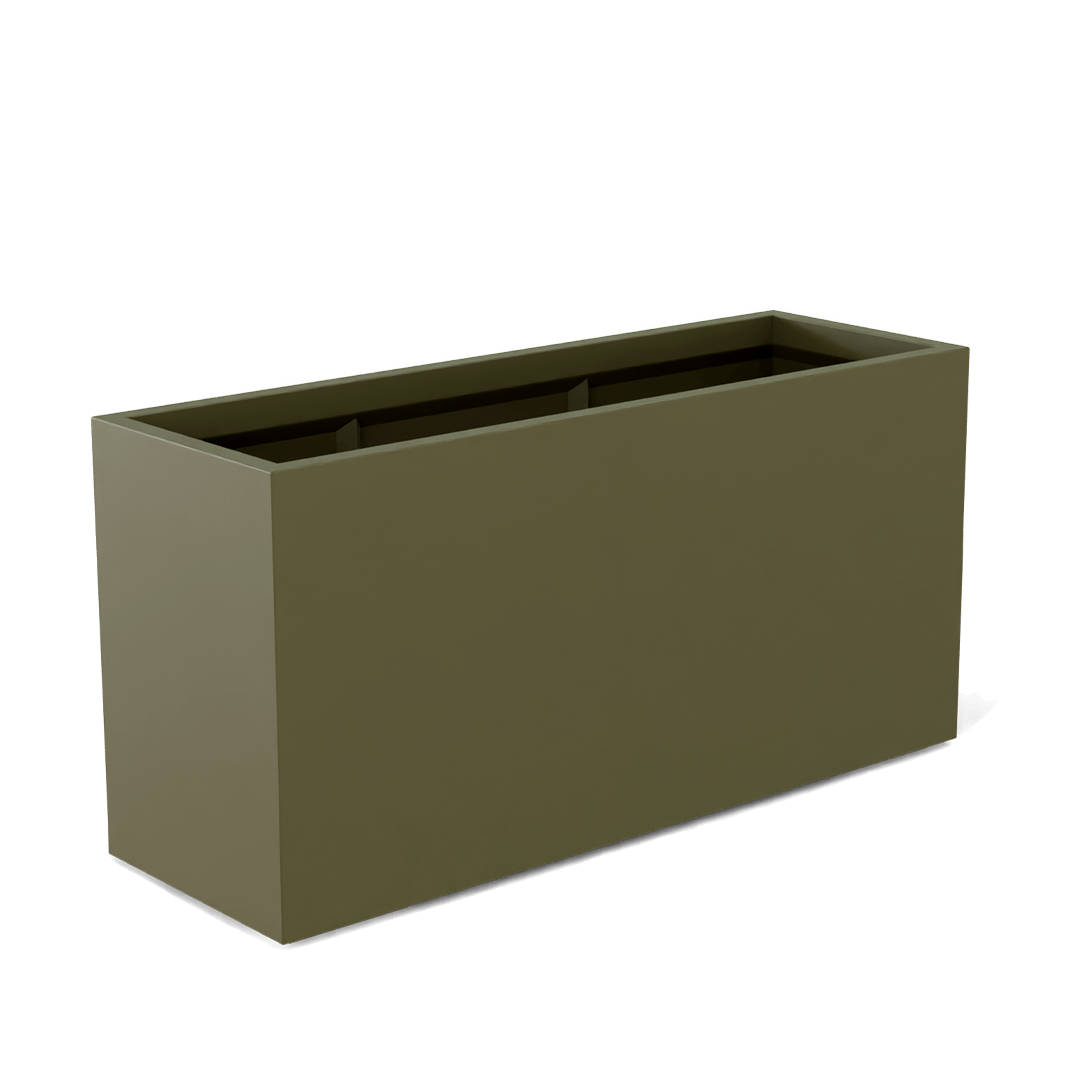 Tolga Rectangular Fiberglass Planter in Matte Bronze