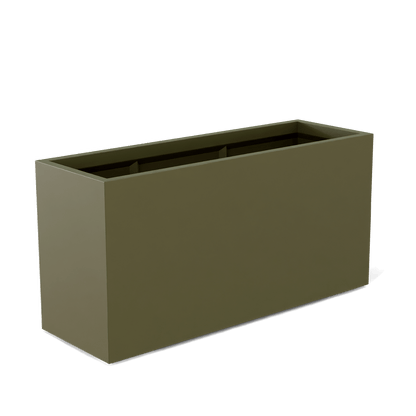Tolga Rectangular Fiberglass Planter in Matte Bronze
