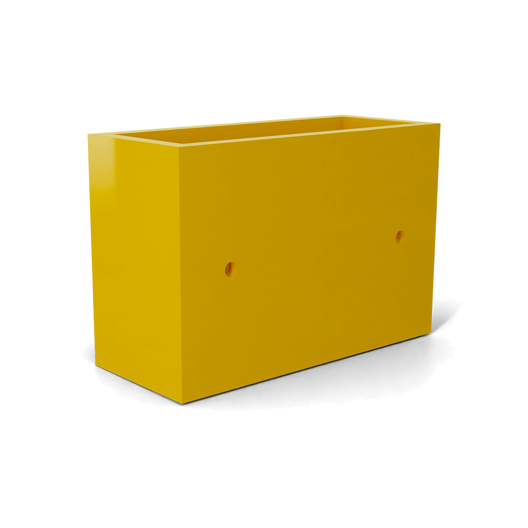 Nile Wall Planter Fiberglass Planter in Gloss Saffron