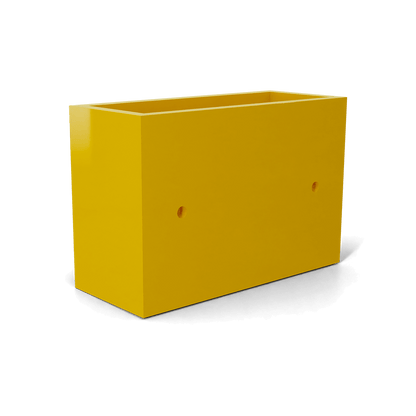 Nile Wall Planter Fiberglass Planter in Gloss Saffron