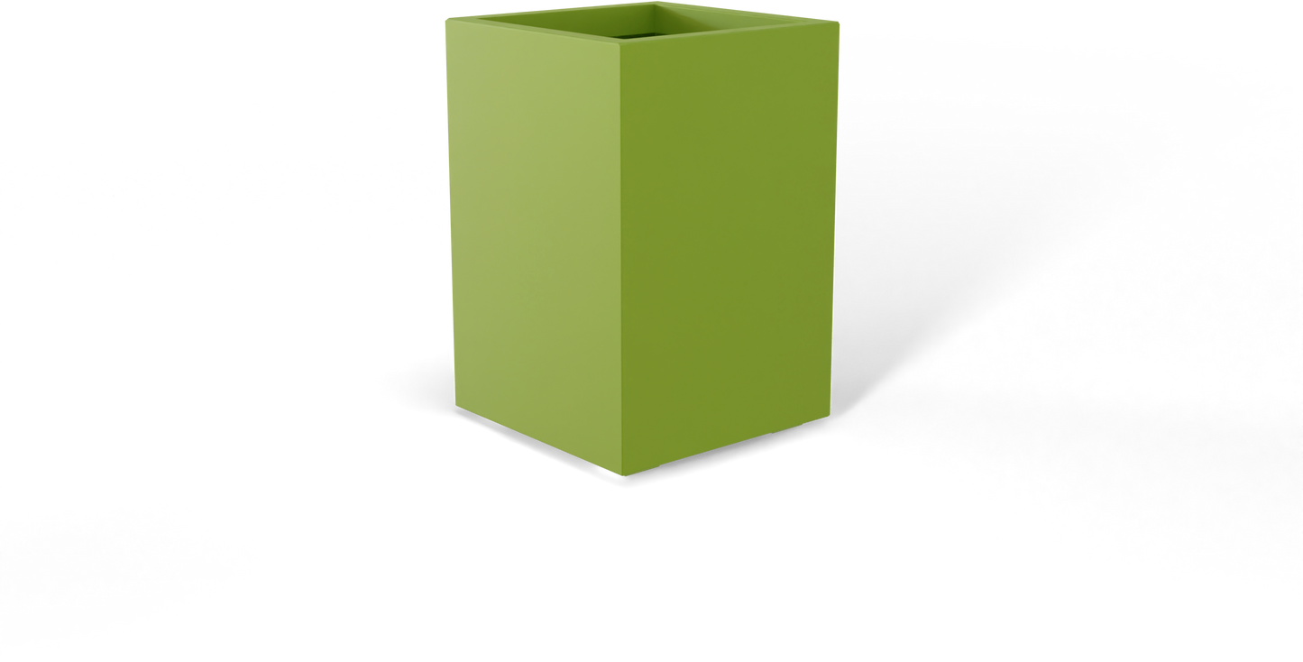 Potsdam Rectangular Fiberglass Planter in Satin Green