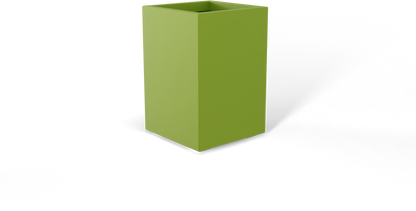 Potsdam Rectangular Fiberglass Planter in Satin Green