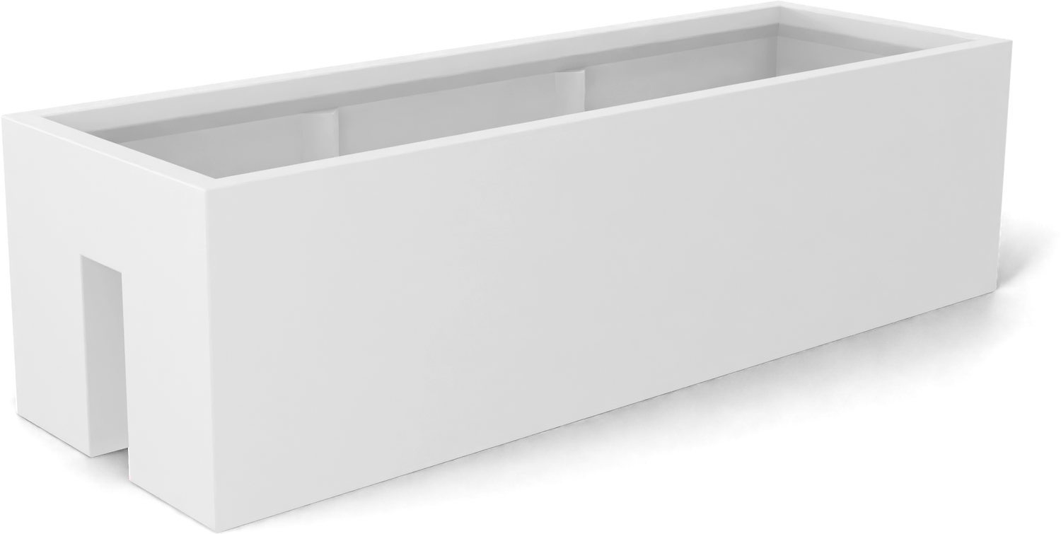 Tiergarden Fiberglass Planter in Matte Bright White