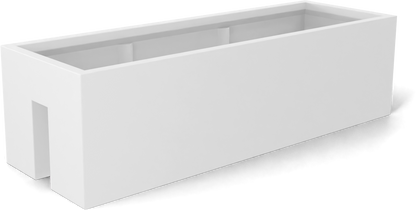 Tiergarden Fiberglass Planter in Matte Bright White