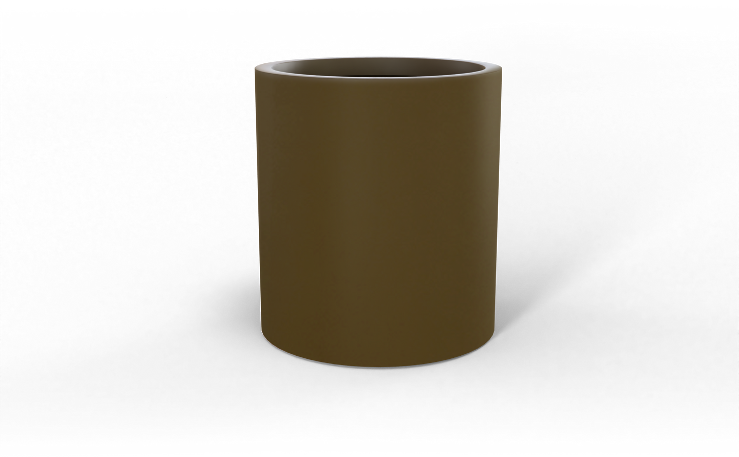 Rio Grande Round Fiberglass Planter in Matte Bronze