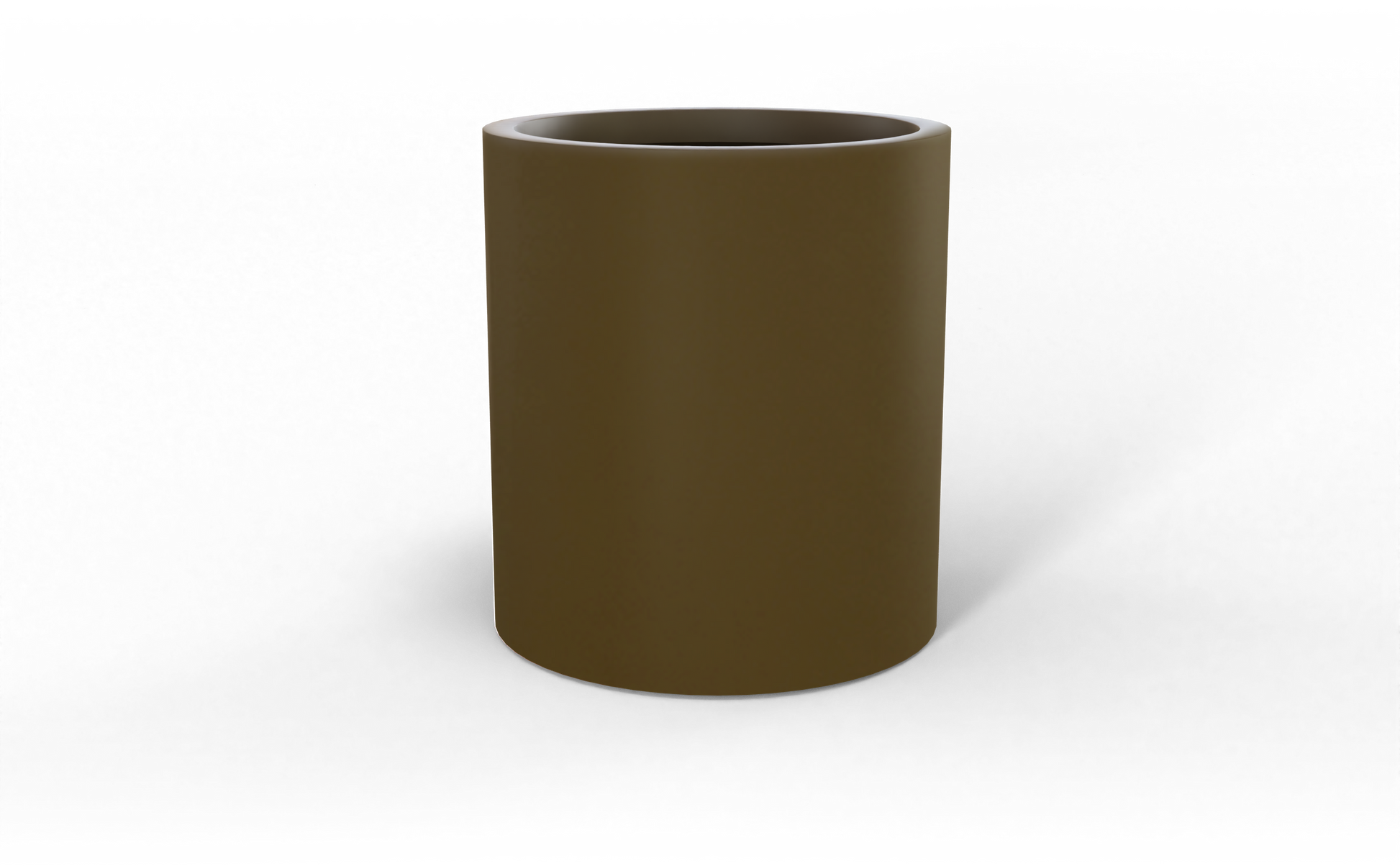Rio Grande Round Fiberglass Planter in Matte Bronze