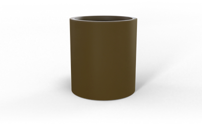 Rio Grande Round Fiberglass Planter in Matte Bronze