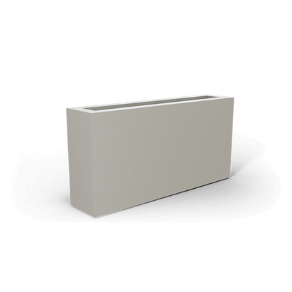 Camoux Rectangular Fiberglass Planter in Matte Cement Grey