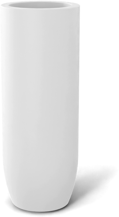 Saint Tropez Round Fiberglass Planter in Matte Bright White