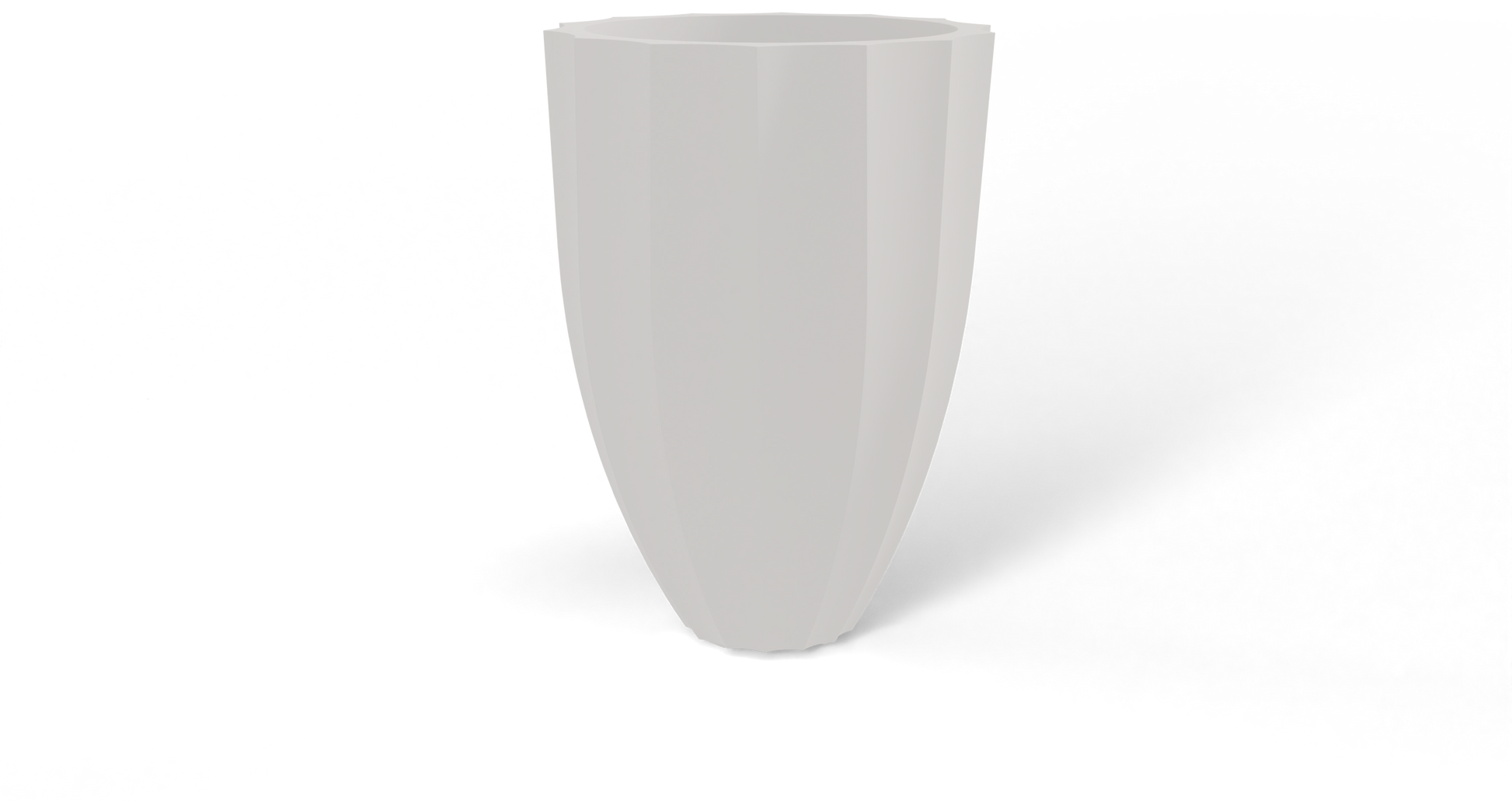 Alicante Round Fiberglass Planter in Matte Cement Grey