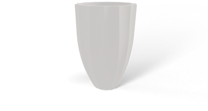Alicante Round Fiberglass Planter in Matte Cement Grey