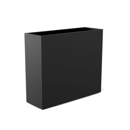 Perth Rectangular Fiberglass Planter in Matte Charcoal