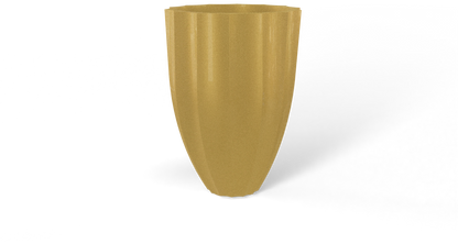 Alicante Round Fiberglass Planter in Gloss Metallic Gold