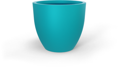 Wannsee Round Fiberglass Planter in Satin Seafoam Green
