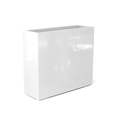 Perth Rectangular Fiberglass Planter in Gloss Bright White