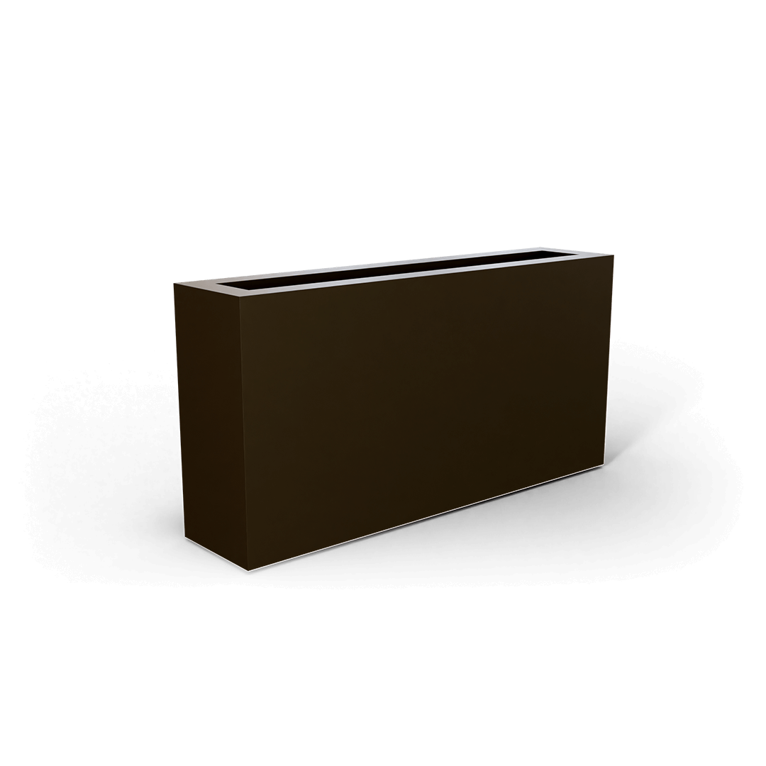 Camoux Rectangular Fiberglass Planter in Matte Bronze