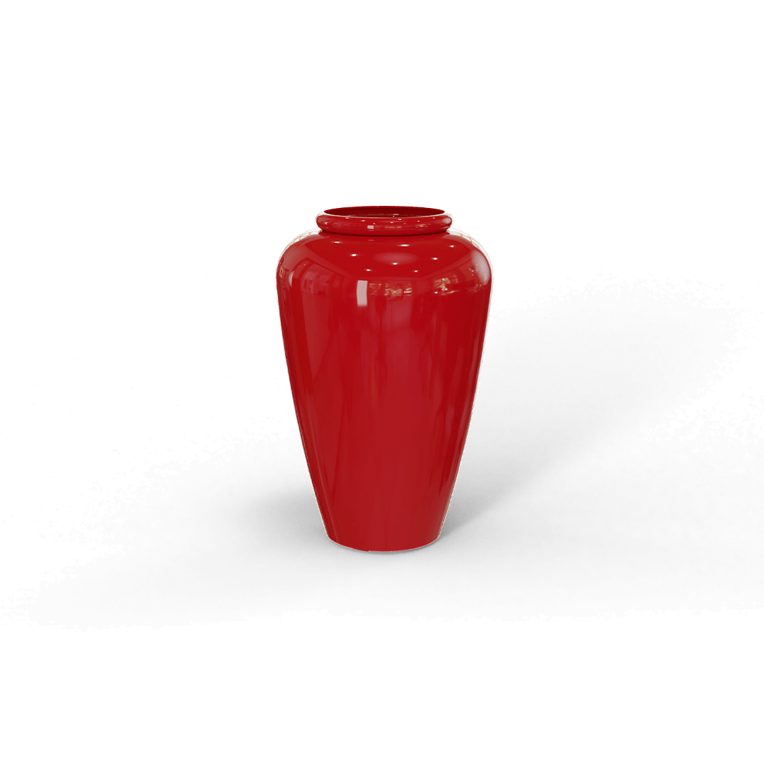 Bara Jar Jar Fiberglass Planter in Gloss Red