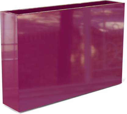 Amesbury Rectangular Fiberglass Planter in Gloss Eggplant