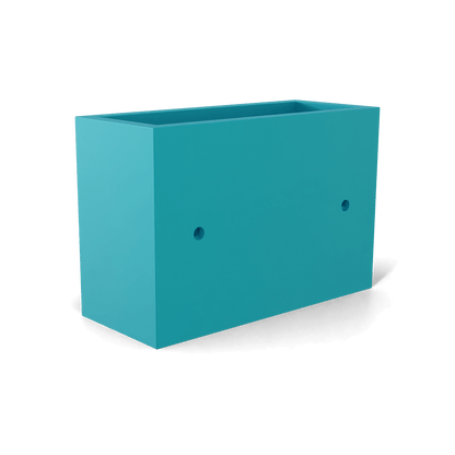 Nile Wall Planter Fiberglass Planter in Satin Seafoam Green