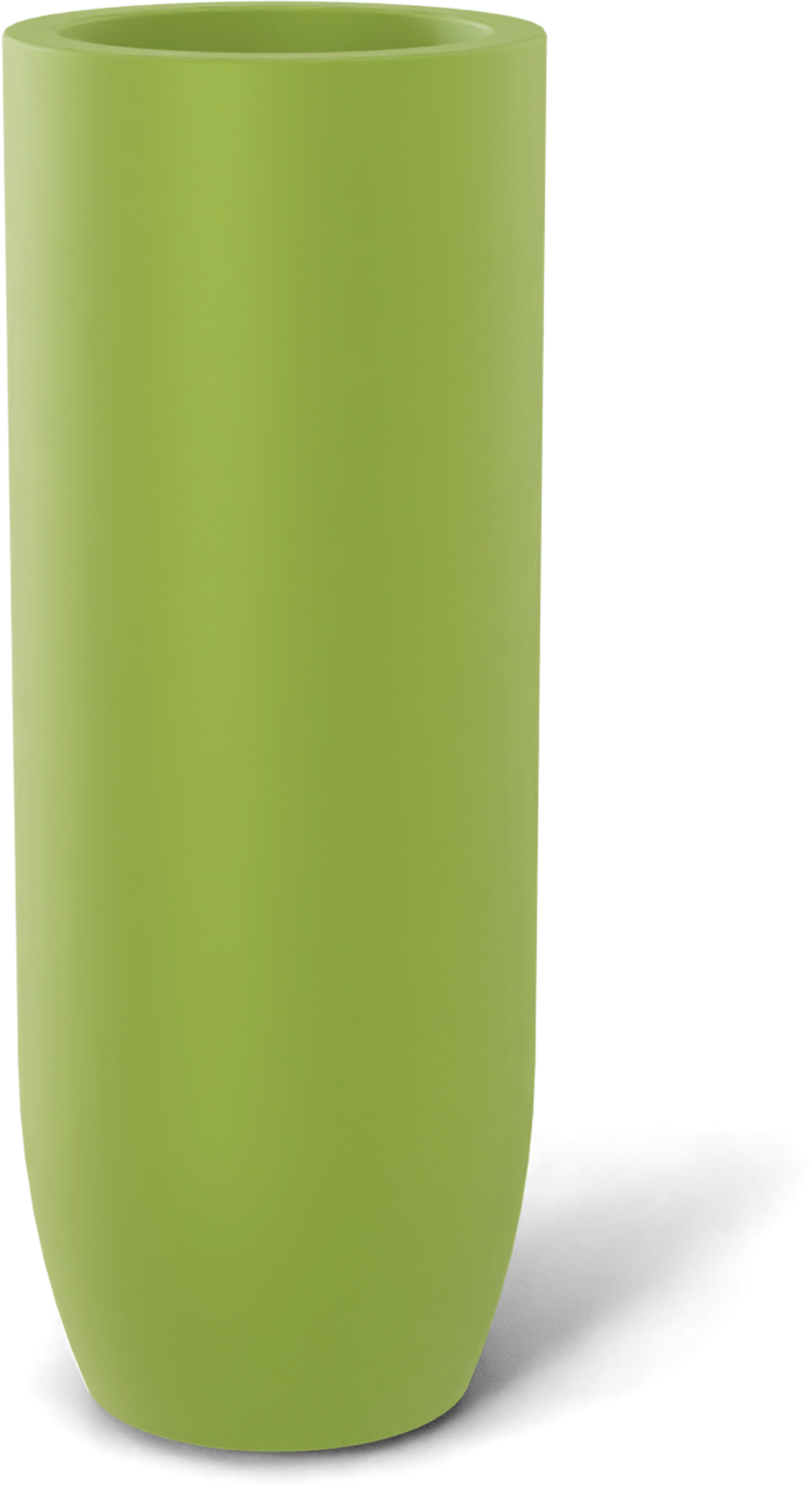 Saint Tropez Round Fiberglass Planter in Satin Green