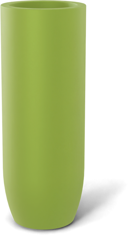 Saint Tropez Round Fiberglass Planter in Satin Green