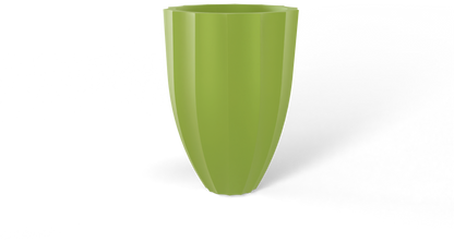 Alicante Round Fiberglass Planter in Satin Green