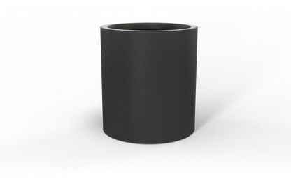Rio Grande Round Fiberglass Planter in Matte Charcoal