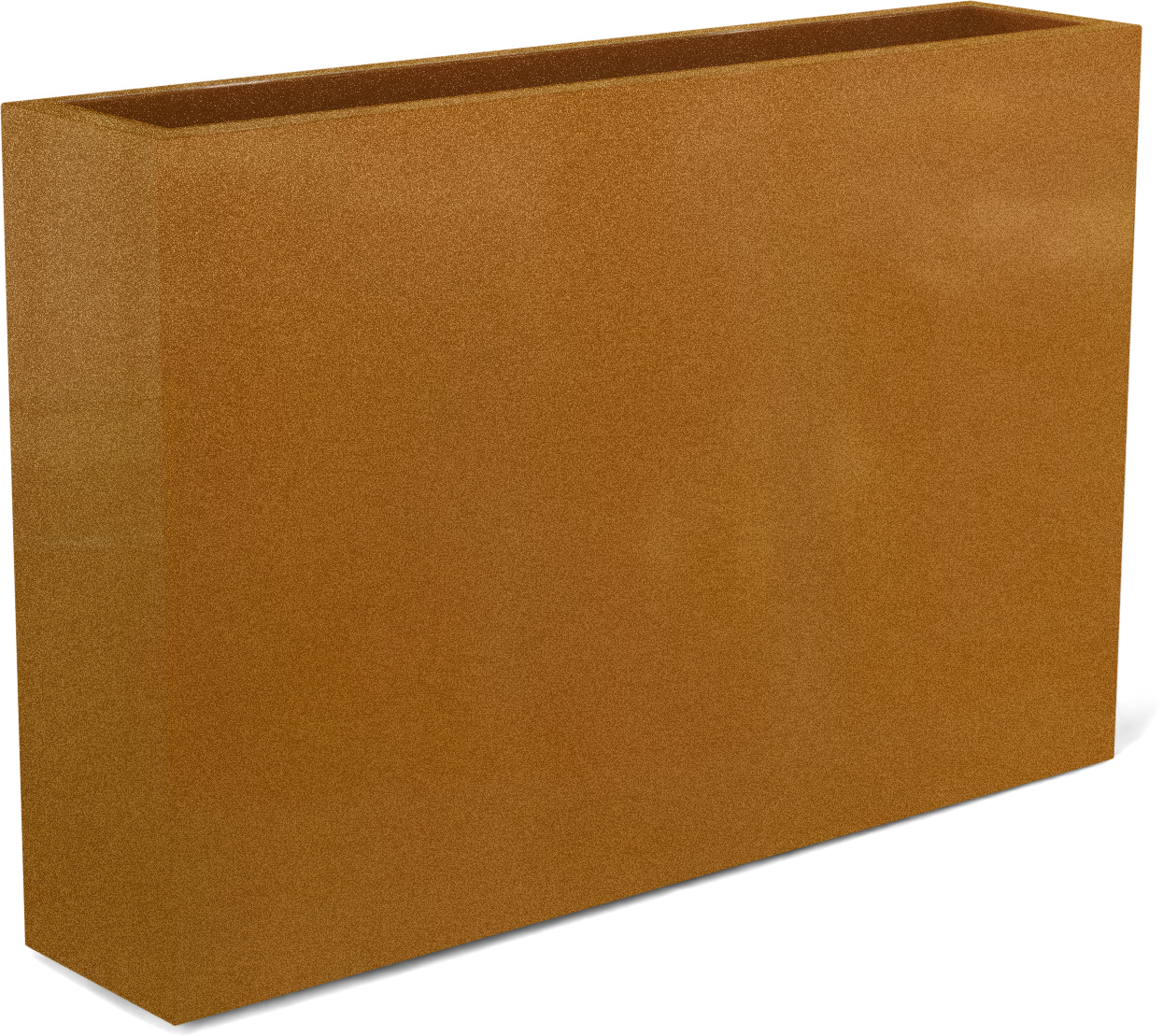 Amesbury Rectangular Fiberglass Planter in Metallic Bronze