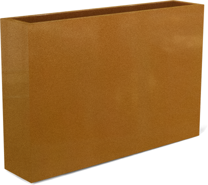 Amesbury Rectangular Fiberglass Planter in Metallic Bronze