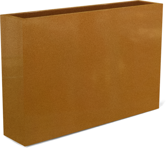 Amesbury Rectangular Fiberglass Planter in Metallic Bronze