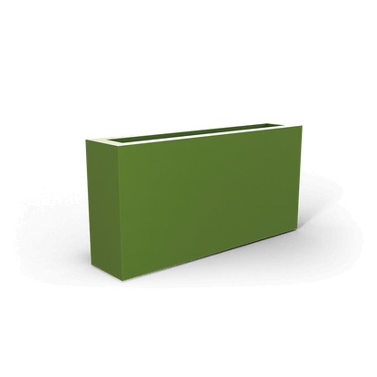 Camoux Rectangular Fiberglass Planter in Satin Green