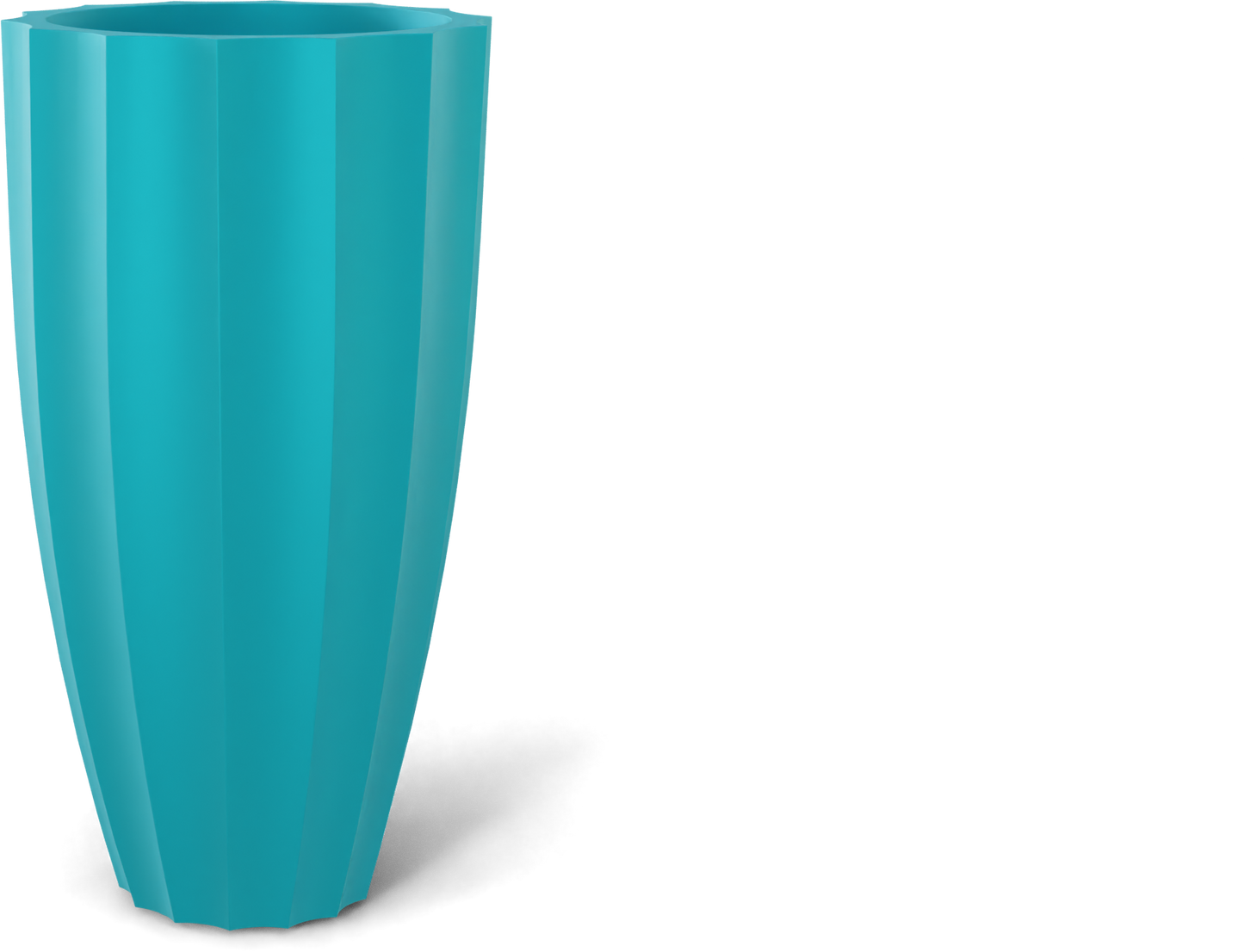 San Jose Round Fiberglass Planter in Satin Seafoam Green