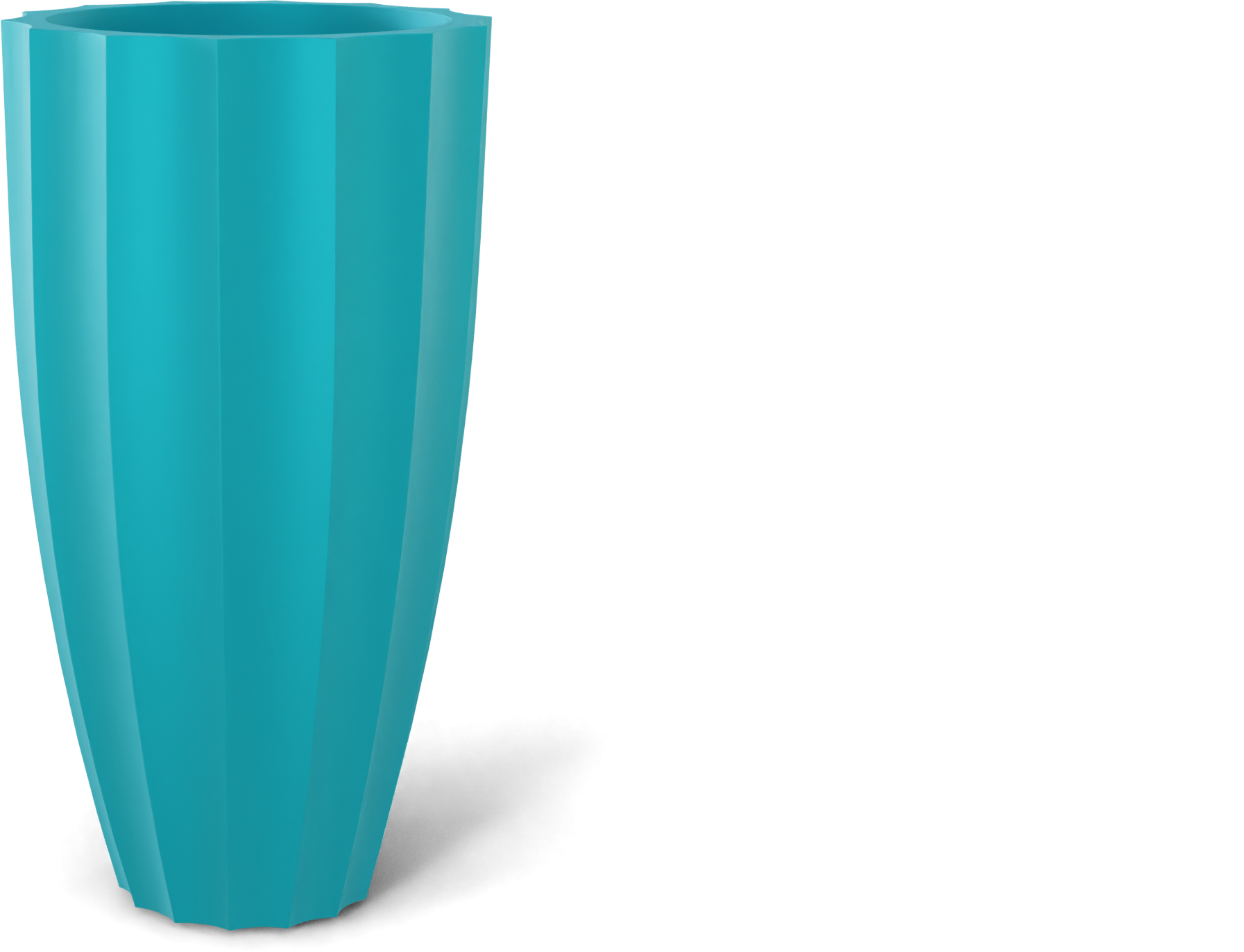 San Jose Round Fiberglass Planter in Satin Seafoam Green