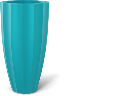San Jose Round Fiberglass Planter in Satin Seafoam Green