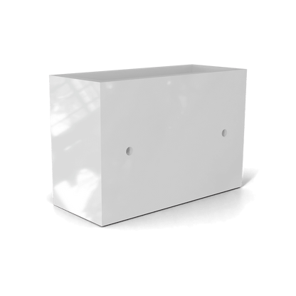 Nile Wall Planter Fiberglass Planter in Gloss Bright White