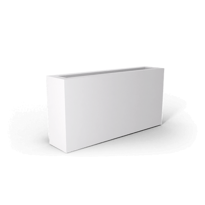 Camoux Rectangular Fiberglass Planter in Matte Bright White