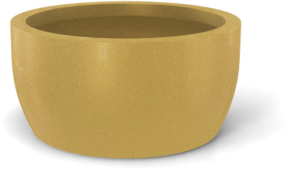 Casablanca Round Fiberglass Planter in Gloss Metallic Gold
