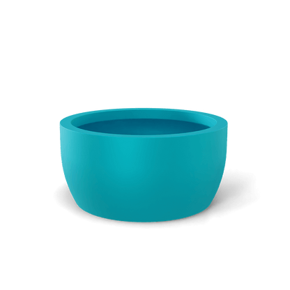 Casablanca Round Fiberglass Planter in Satin Seafoam Green