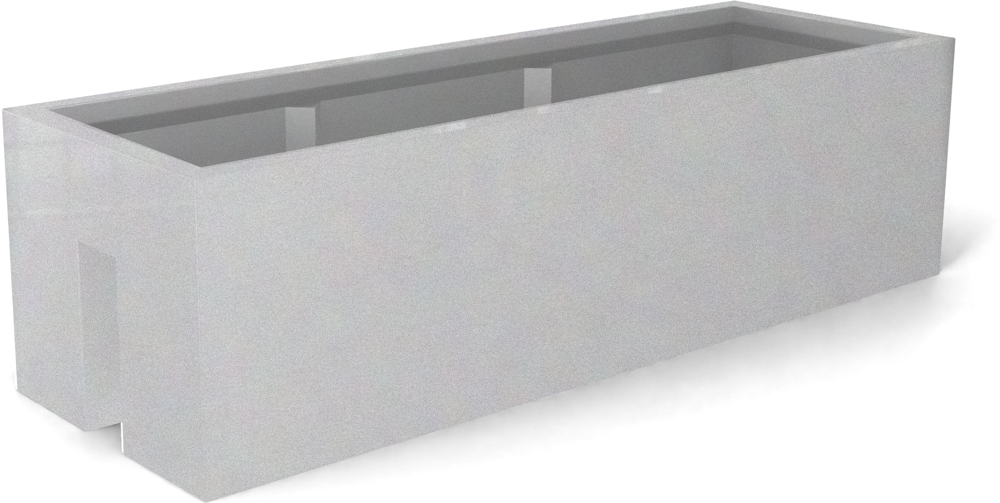 Tiergarden Fiberglass Planter in Metallic Silver