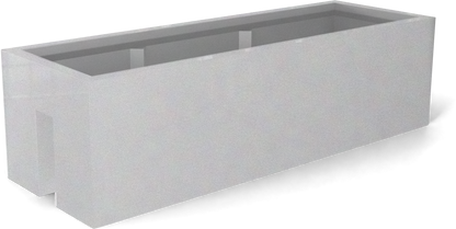 Tiergarden Fiberglass Planter in Metallic Silver