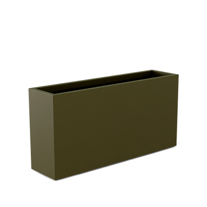 Hollywood Rectangular Fiberglass Planter in Matte Bronze