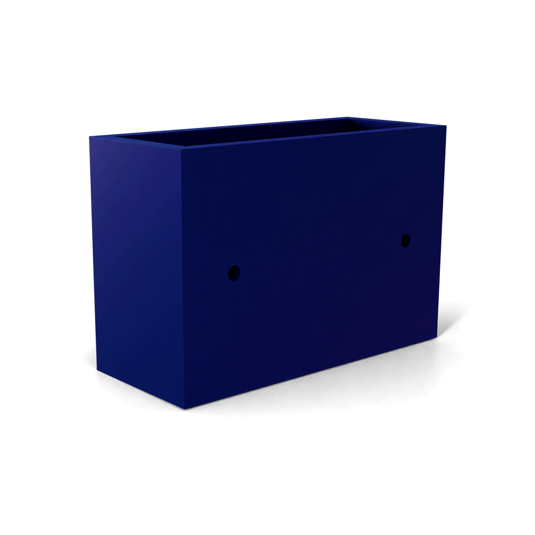 Nile Wall Planter Fiberglass Planter in Matte Cobalt Blue
