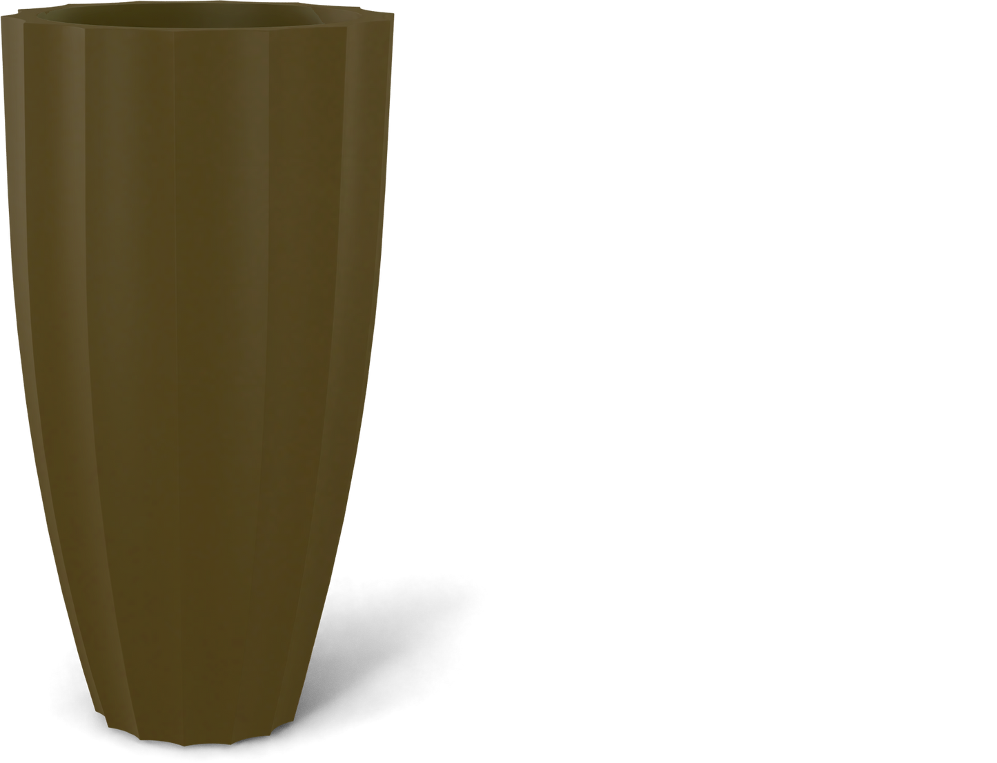 San Jose Round Fiberglass Planter in Matte Bronze